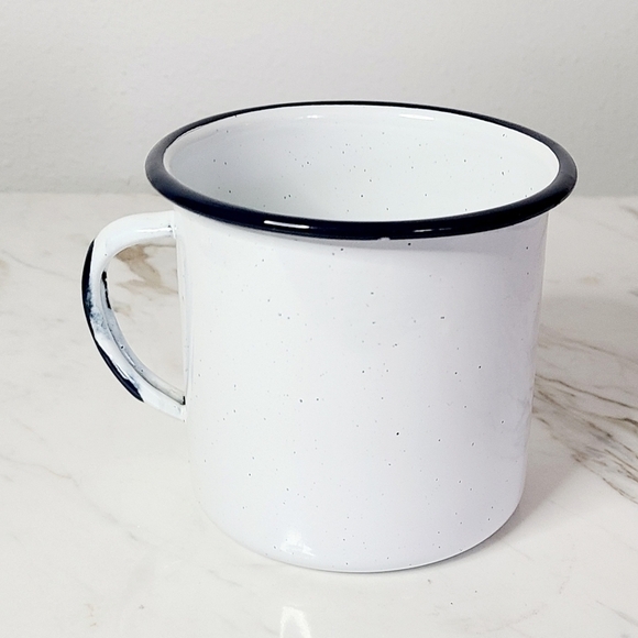 Denver Broncos Blue White Enamel Tin Metal Mug - Picture 3 of 4